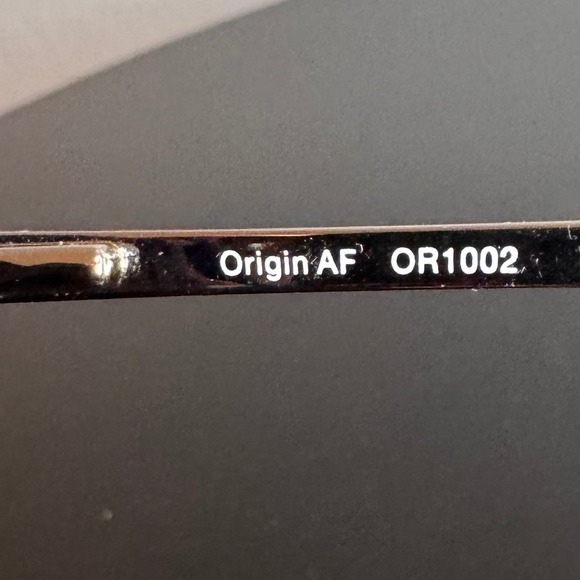 Origin OR1002 Sunglasses Oversized Blue Rectangular Frames Gold Accents Designer - Picture 7 of 13